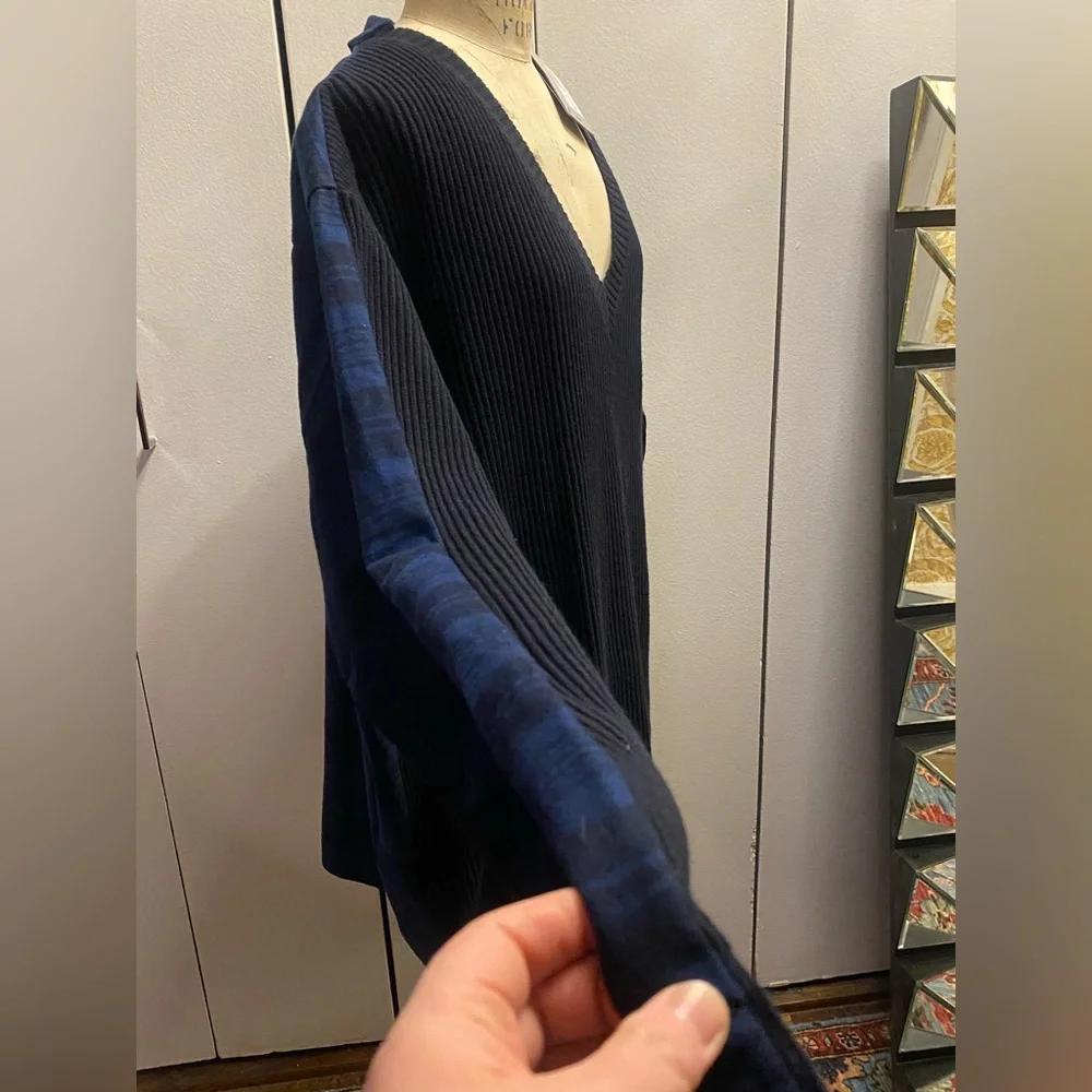 Balenciaga Navy Hybrid Sweater